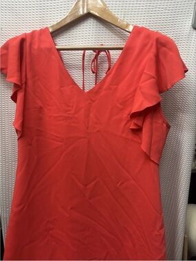 NWT Trina Turk Traverse Ruffle Sleeve Dress Sz M